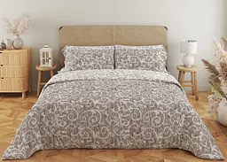 Комплект постільної білизни ТЕП Soft dreams Beige And White сімейний бежевий з білим (2-03860_25169)