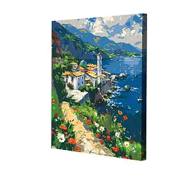 Комплект картин за номерами Riviera Blanca Середзем'я (ITR-129) 2 шт в наборі - мініатюра 2