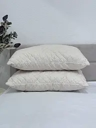 Подушка Ecotton 40х60 см антиалергенна на змійці бежева з наповнювачем холофайбер (19906) - мініатюра 4