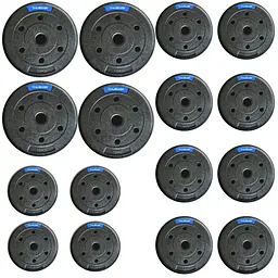 Набір бітумних дисків Thunder 4х10 кг, 8х5 кг, 4х2.5 кг (SET-B-10-90KG)