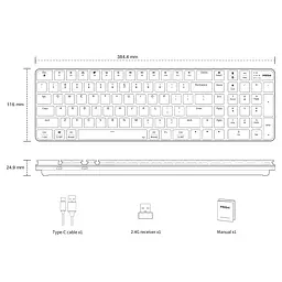 Клавіатура бездротова механічна Xiaomi MiiiW K10 Ultra-Slim PRO (MWWMKP01) - мініатюра 9