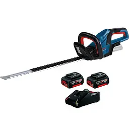 Кущоріз акумуляторний Bosch GHE 18V-60 Professional, 2 акб GBA 18V 4.0Ah і з/п GAL 18V-40
