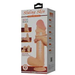 Фалоімітатор Baile Sliding Skin Bendable 10.2'' 26 см тілесний - мініатюра 11