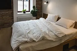 Комплект постільної білизни Ecotton двоспальний 180х215 см готельний із Страйп-сатину білий полоска 2х2 см (25100) - мініатюра 4