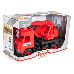 Машинка Tigres Middle Truck Автокран червона (39487) - мініатюра 2