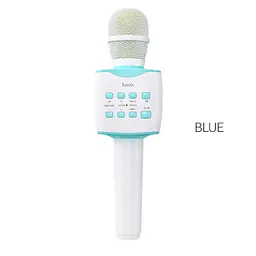Портативна колонка-мікрофон HOCO BK5 Cantando karaoke microphone 5W Blue (6931474742308) - мініатюра 2