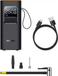 Автомобільний насос Baseus Super Mini Pro Wireless Car Inflator cluster black (C11159300111-00)