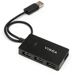 Концентратор Vinga USB2.0 to 4*USB2.0 HUB (VHA2A4) - мініатюра 3