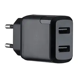 Мережевий зарядний пристрій Hoco N7 Speedy dual port charger ( EU ) Чорний