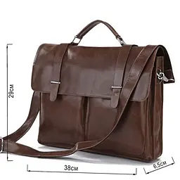 Портфель 14208 Vintage коричневий - мініатюра 7