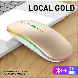 Мишка безшумна Macarone комп'ютерна Bluetooth USB, що перезаряджається, Різнобарвний (SH0000317) - мініатюра 2