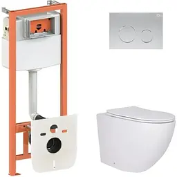Набір Q-tap Nest 4 в 1 підвісний унітаз Robin Ultra Quiet 520x365x365 + комплект інсталяції QT13332381AW47502