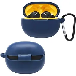 Чохол-накладка DK для Realme Buds T100 Silicone Candy Friendly з карабіном (016038) (dark blue)