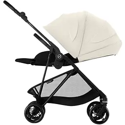 Коляска Cybex Melio Carbon Canvas White з бампером (525000035) - мініатюра 5