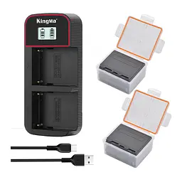 3-Pack KingMa Sony NP-F970 комплект з 2 акумуляторів та ЗУ на 2 батареї