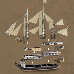 Конструктор Reobrix Корабель Індевор (66048) [160783] - мініатюра 3