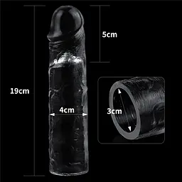Насадка на пеніс Lovetoy Flawless Clear Penis Sleeve Add 2 19 см прозорий - мініатюра 12