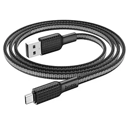 Кабель Hoco X69 Pisces Cable USB to MicroUSB 2,4A 1m Black - White