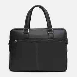 Чоловіча сумка Borsa Leather K16613-1-black 37х28.5х8 см Чорний - мініатюра 3