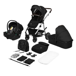 Універсальна коляска Lionelo Amber 3в1 Black Silver (LO-AMBER BLACK SILVER (3in1)) - мініатюра 2