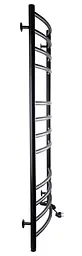 Електрична рушникосушка Unio LDE ER 1200-500-12 BLK Драбинка Дуга Еліт чорна, Чорний матовий, Праве, Механічний - мініатюра 3