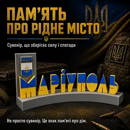 Подарункова стела «Маріуполь» для військового, ветерана, волонтера — патріотичний сувенір - мініатюра 4