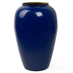 Ваза MBM HOME Елізіум залізна глибокий синій золотий 230х230х350 мм (VB-04 DEEP BLUE/GOLD)