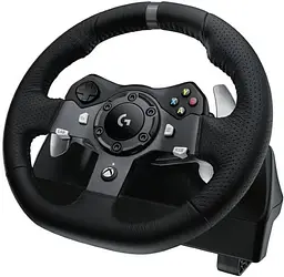 Кермо і педалі Logitech G920 Driving Force (941-000123) Black - мініатюра 2