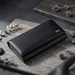 Класичне жіноче портмоне з монетницею з натуральної шкіри Canpellini 21529 чорне