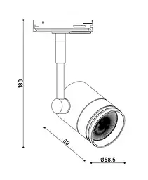 Світильник трековий Kloodi KD-5050/01-2L-BK Track - мініатюра 5