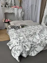 Плед-покривало COLORFUL HOME Forest муслінове молочне 210х250 см - мініатюра 8