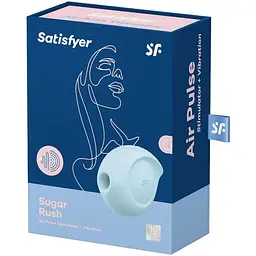 Вакуумний кліторальний стимулятор із вібрацією Satisfyer Sugar Rush Blue - мініатюра 5