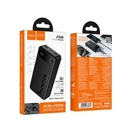 Універсальна мобільна батарея Hoco J154A Victorious 22.5W+PD20W fully compatible power bank 20000mAh чорний 6942007660761 - мініатюра 2