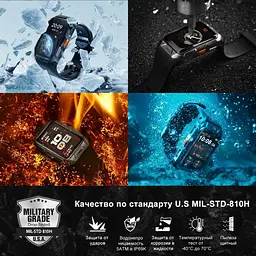 Смарт-годинник тактичний Kospet Tank X2 Silver (KTX0002S) - мініатюра 6