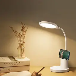 Настільна USB LED лампа Remax RT-E815 гнучка з акумулятором біла - мініатюра 2