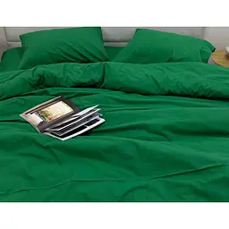 Підковдра Ecotton Євро фланель Dark Green 210х220 см темно-зелений (25537) - мініатюра 3