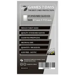 Протектор для карт Games 7 Days 61 х 112 мм, French Tarot, 100 шт (STANDART) (GSD-016111)