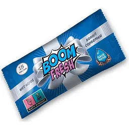 Вологі серветки 15/180 BOOM FRESH (4820237500601)