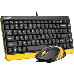 Комплект (клавіатура+мишка) A4Tech F1110 USB Bumblebee - мініатюра 3