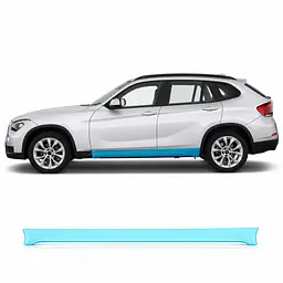 Антигравійна захисна бронеплівка за лекалами для BMW X1 E84 2009-2015 - нижня зона кузова та пороги