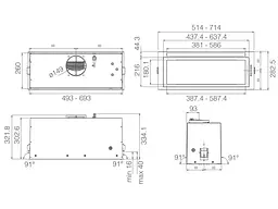 Витяжка вбудована Elica ENTER BLGLASS/A/72 - мініатюра 3