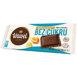 Шоколад чорний Wawel з апельсином 70% без цукру 90 г (915766) - мініатюра 2