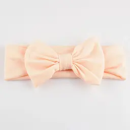 Повязка на голову детская широкая One Size персиковая