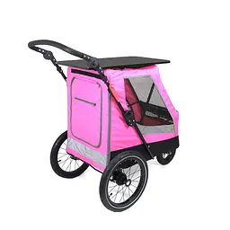 Коляска для домашніх тварин до 35 кг Bestopet Люпосанчик BS-RL-02 Pink зі знімним столиком для грумінгу - мініатюра 5