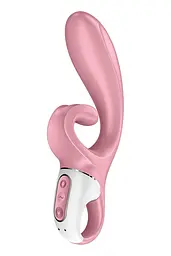 Смарт вібратор-кролик Satisfyer Hug Me Pink, 2 мотори, діаметр 4,2см, широка кліторальна частина - мініатюра 2