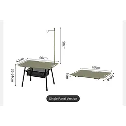 Стіл складаний Naturehike CNK2450JJ025 60х40 см алюміній Оливковий - мініатюра 2