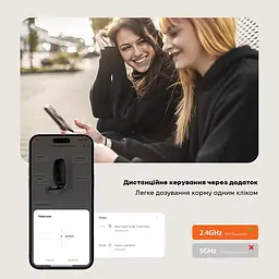 Автоматична годівниця для котів DUDUPET F01 3 л Wi-Fi з голосовим повідомленням, білий - мініатюра 9