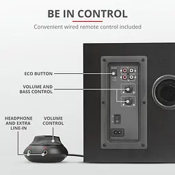 Комплект акустики 2.1 Trust GXT 38 Tytan Ultimate Bass Speaker Set Black - мініатюра 3