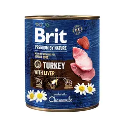 Вологий корм Brit Premium by Nature Брит для собак, індичатина з печінкою, 800 г (арт.100410/538577)
