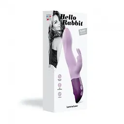 Вибратор-кролик Love To Love Hello Rabbit Violet с гибким стволом и стимуляцией точки G, 12х4 см фиолетовый - миниатюра 4